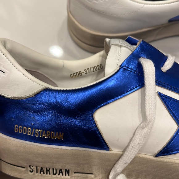 Golden Goose Stardan metallic blue sneakers sz 42 - Picture 5 of 6